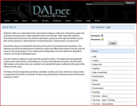 The DALnet IRC Network